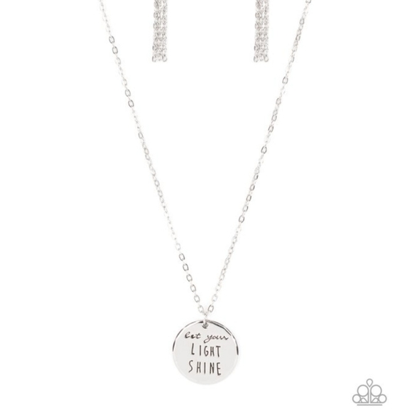 Light It Up Silver Necklace - Picture 2 of 3